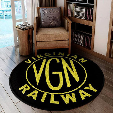 Virginian Living Room Round Mat Circle Rug Virginian Railway 04313