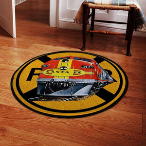 Santafe Living Room Round Mat Circle Rug Santa Fe Railroad 04693