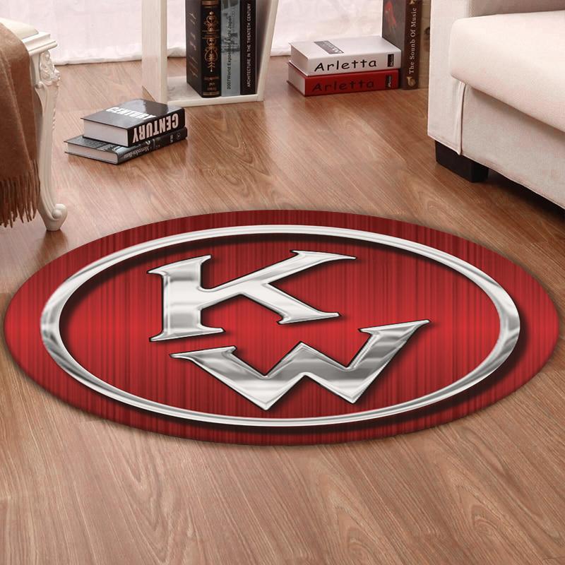 Kenworth Living Room Round Mat Circle Rug Kenworth Truck 01971