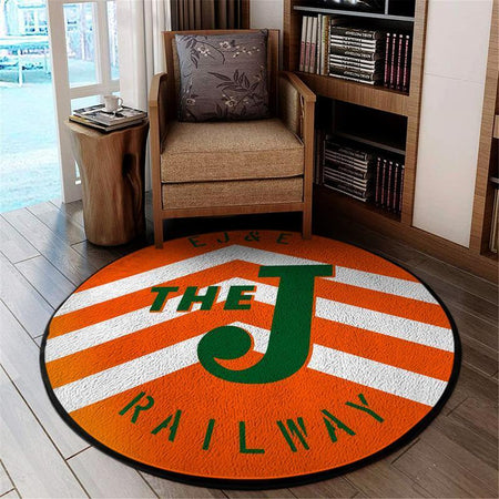 Eje Living Room Round Mat Circle Rug Eje Elgin, Joliet And Eastern Railroad 04548