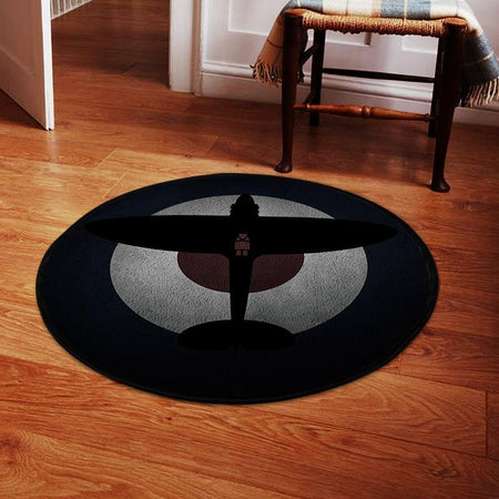 Supermarine Living Room Round Mat Circle Rug Supermarine Spitfire 04590