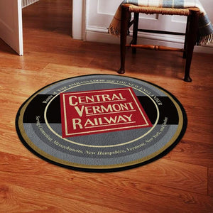 Cvr Living Room Round Mat Circle Rug Central Vermont Railroad 04804