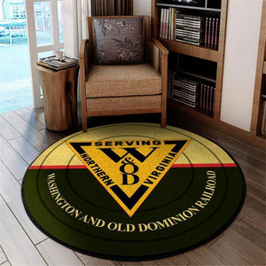 Wnod Living Room Round Mat Circle Rug Washington & Old Dominion Railway 04656