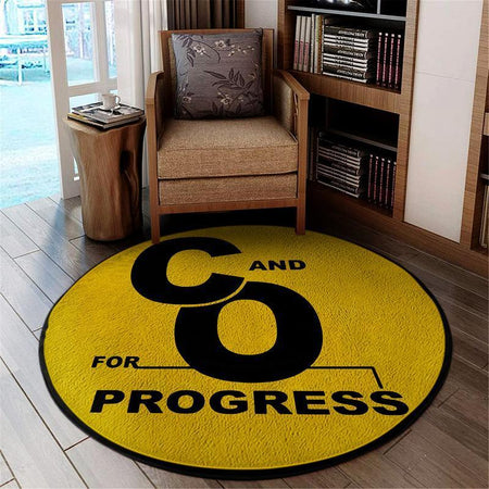 Coprogress Living Room Round Mat Circle Rug C&O For Progress 04372