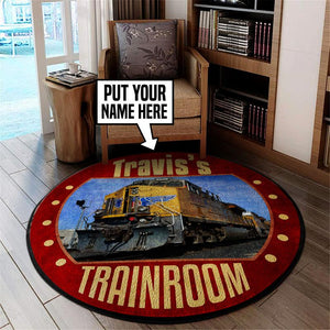 Personalized Up Union Pacific Railroad Living Room Round Mat Circle Rug 05299