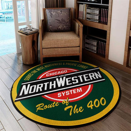 Chicago Living Room Round Mat Circle Rug Chicago North Western 04619