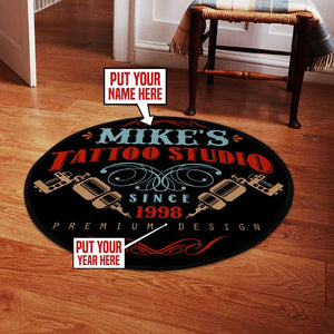 Personalized Tattoo Living Room Round Mat Circle Rug 05940