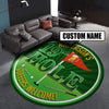 Personalized Golf 19th Hole Club Living Room Round Mat Circle Rug 07097