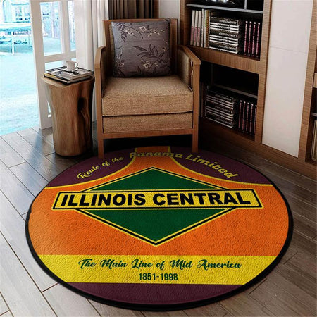 Icr Living Room Round Mat Circle Rug Illinois Central Railroad 04475