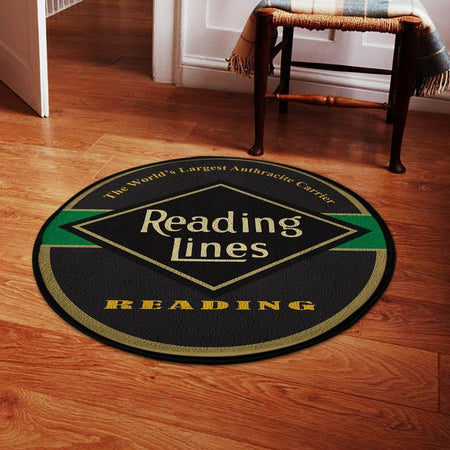 Reading Living Room Round Mat Circle Rug Reading Railroad 04738