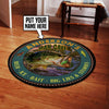 Personalized Fishing Man Cave Beer Ice Bait Big Lies Ans Stories Living Room Round Mat Circle Rug 05383