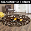 Personalized Home Bar Living Room Round Mat Circle Rug 07053