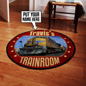 Personalized Up Union Pacific Railroad Living Room Round Mat Circle Rug 05299