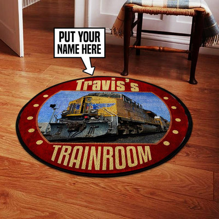 Personalized Up Union Pacific Railroad Living Room Round Mat Circle Rug 05299