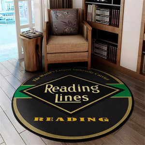 Reading Living Room Round Mat Circle Rug Reading Railroad 04738