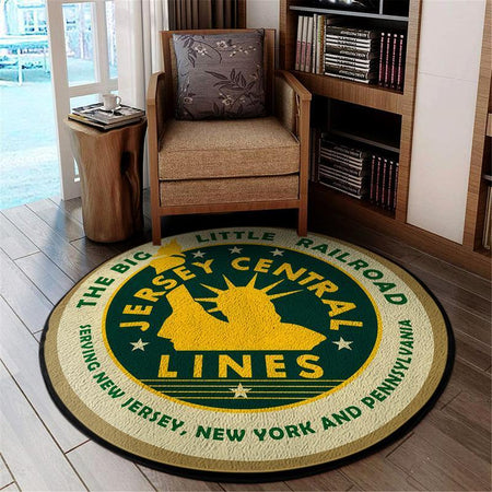 Jcl Living Room Round Mat Circle Rug Jersey Central Lines 04696