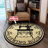Personalized Sewing Room Living Room Round Mat Circle Rug 06488