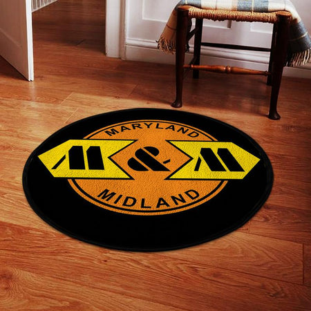 Maryland Midland Railroad Living Room Round Mat Circle Rug 05305