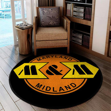 Maryland Midland Railroad Living Room Round Mat Circle Rug 05305