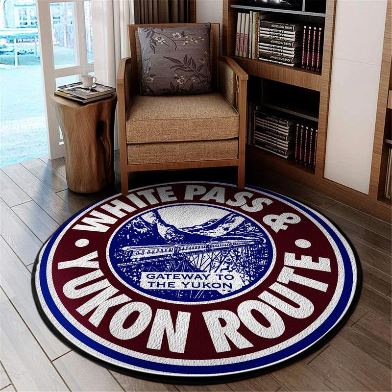 Wpy Living Room Round Mat Circle Rug White Pass And Yukon Route 04878