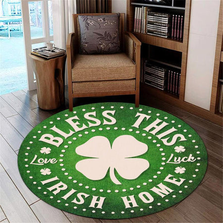 Bless This Irish Home Living Room Round Mat Circle Rug 06690
