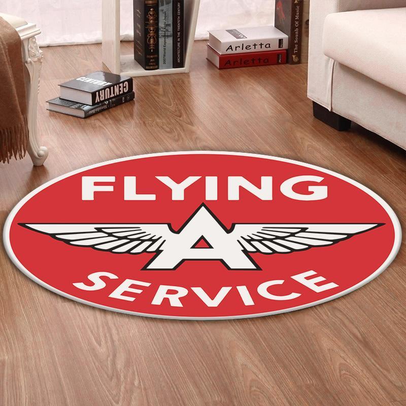 Aircraft Living Room Round Mat Circle Rug Aircraft Flying Service 03678
