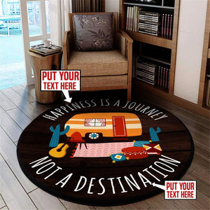 Personalized Camp Site Living Room Round Mat Circle Rug 06490