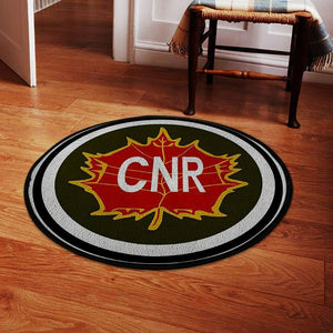 Vintage Style " Cnr Canadian National Railway " Railroad Living Room Round Mat Circle Rug 05224