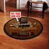 Personalized Music Studio Living Room Round Mat Circle Rug 06081