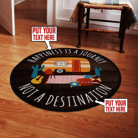 Personalized Camp Site Living Room Round Mat Circle Rug 06490