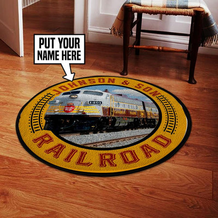 Personalized Cp Canadian Pacific Railroad Living Room Round Mat Circle Rug 05263
