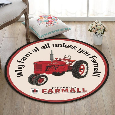 Farmall Living Room Round Mat Circle Rug Farmall Farmer 02574