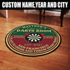 Personalized Dart Room Living Room Round Mat Circle Rug 07005