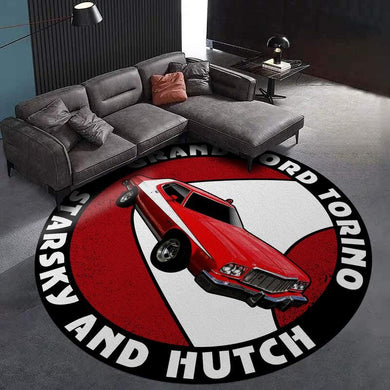 Starsky And Hutch Ford Gran Torino Living Room Round Mat Circle Rug 07139
