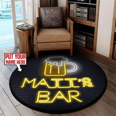 Personalized Bar Living Room Round Mat Circle Rug 06511
