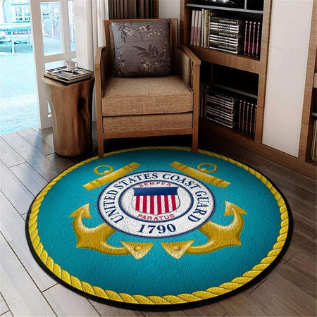 United States Coast Guard Living Room Round Mat Circle Rug 05249