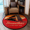 Reproduction Hiawathas 2 A Day Railroad | The Milwaukee Road Living Room Round Mat Circle Rug 05184