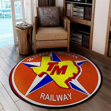 Texas Mexican Railway Living Room Round Mat Circle Rug 05177