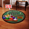 Personalized Pool Hall Living Room Round Mat Circle Rug 06126