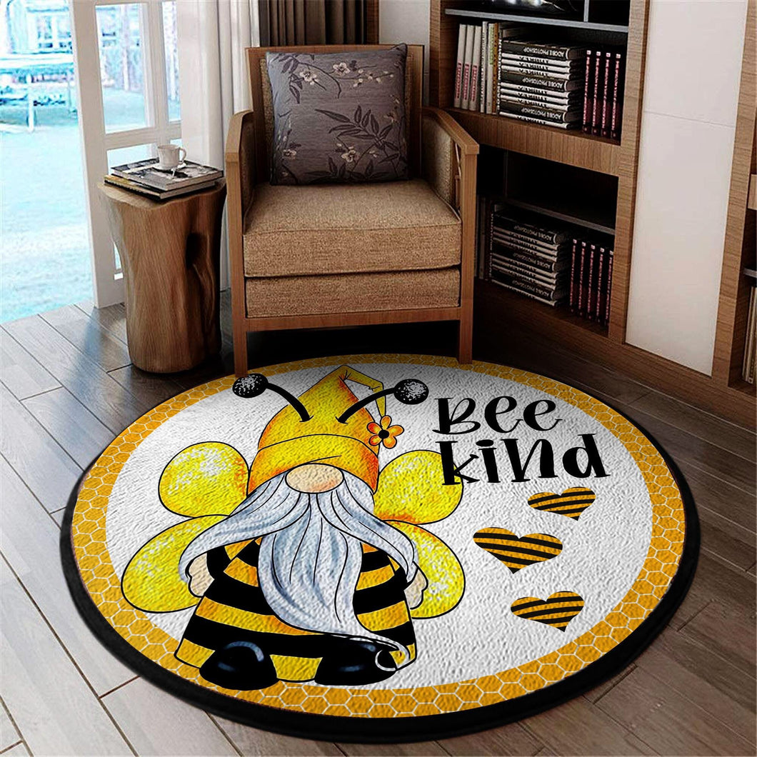 Bee Kind Living Room Round Mat Circle Rug 05501