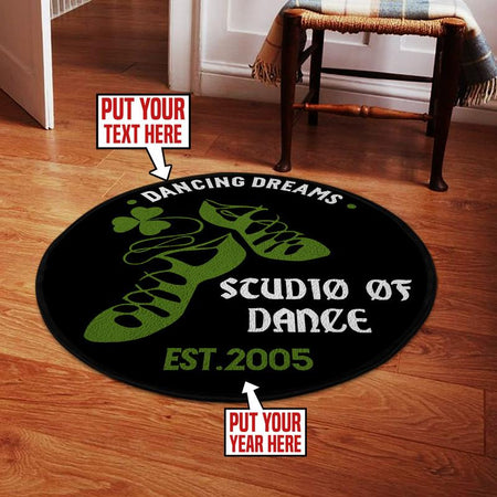 Personalized Irish Dancing Living Room Round Mat Circle Rug 06390