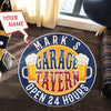 Personalized Garage Tavern Living Room Round Mat Circle Rug 05421