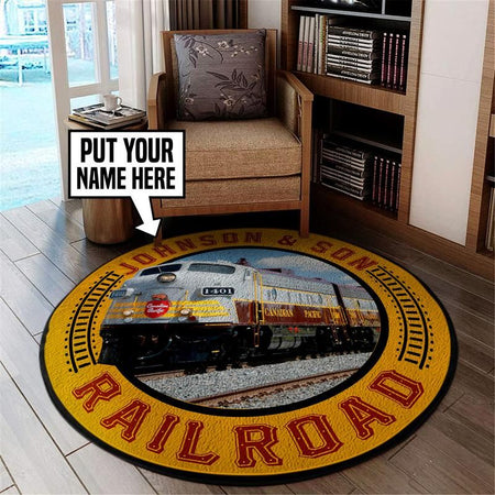 Personalized Cp Canadian Pacific Railroad Living Room Round Mat Circle Rug 05263