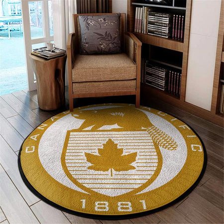 Cpr Living Room Round Mat Circle Rug Canadian Pacific Railroad 04396
