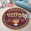 Personalized Guitar Whiskey Lounge Living Room Round Mat Circle Rug 07041