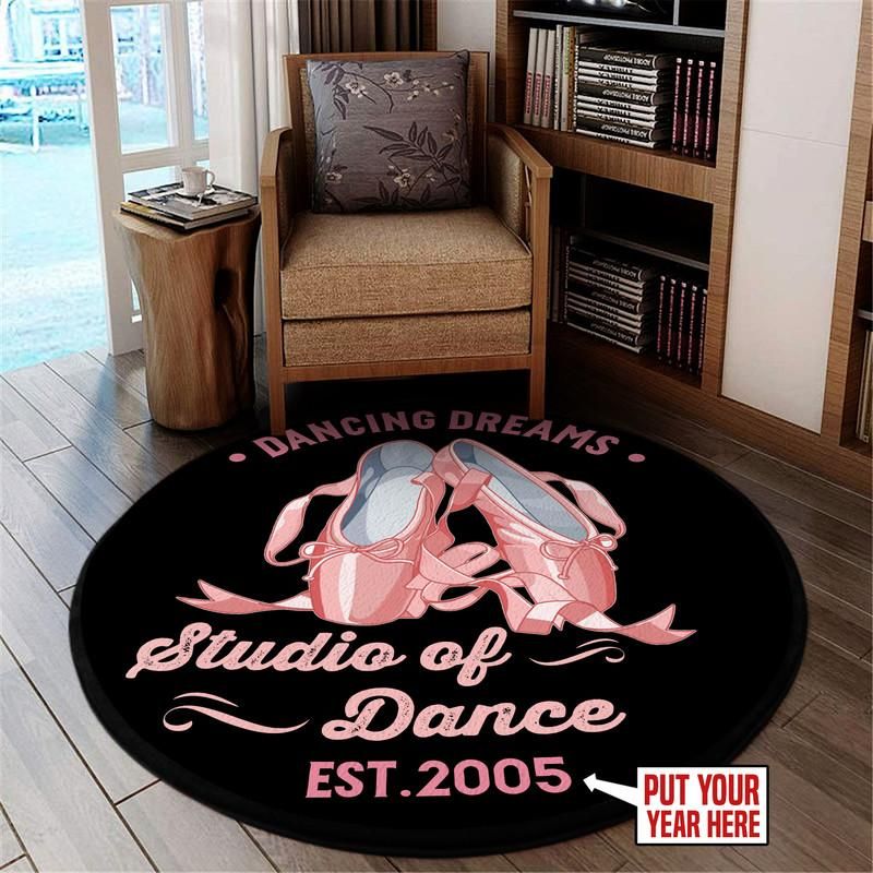 Personalized Dancing Dream Living Room Round Mat Circle Rug 06379