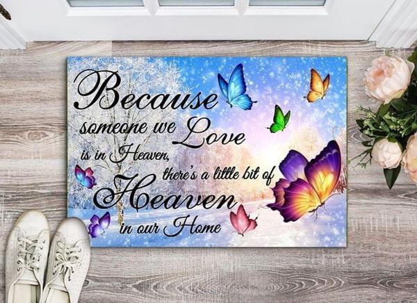 Butterfly Heaven in Home Indoor Outdoor Doormat Floor Mat Funny