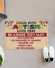 Child With Autism Lives Here Indoor Outdoor Doormat Floor Mat