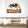 Shih Tzu Love is a four-legged word Cut Metal Sign
