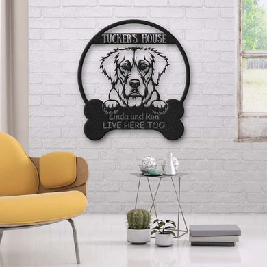 Dog's House Dog Lovers Personalized Metal Sign